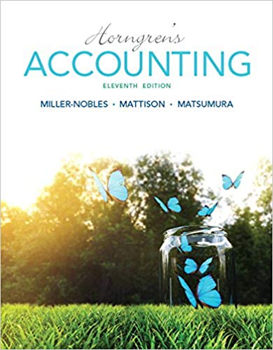 Test Bank for Horngren's Accounting 11th Edition by Tracie L. Miller Nobles