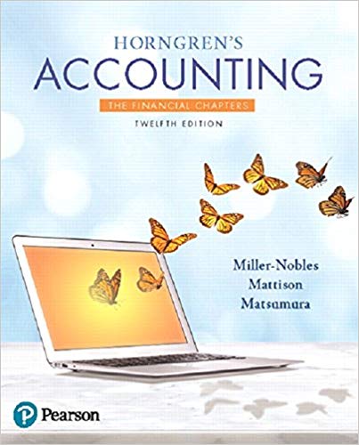 Test Bank for Horngrens Accounting The Financial Chapters 12th Edition by Tracie L. Miller-Nobles