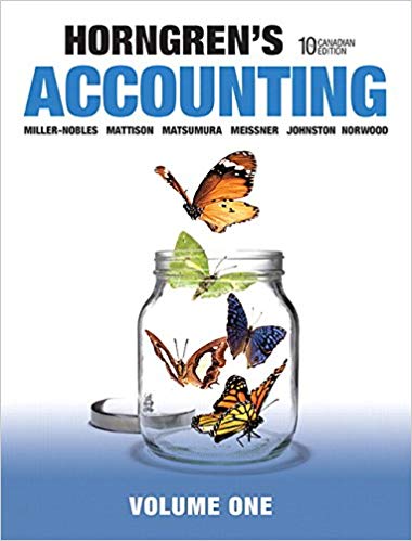 Test Bank for Horngren's Accounting Volume 1 10th Canadian Edition by Tracie L. Miller Nobles