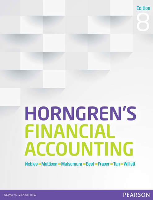 Test Bank for Horngrens Financial Accounting 8th Edition by Tracie Nobles