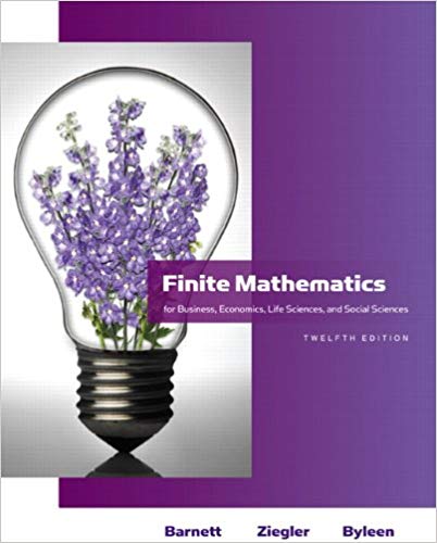 Test Bank for Finite Mathematics for Business Economics Life Sciences and Social Sciences 12th Edition by Raymond A. Barnett