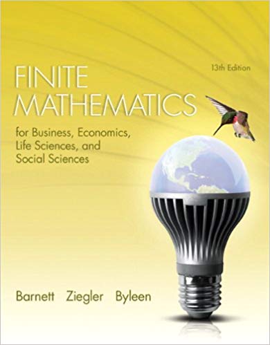 Test Bank for Finite Mathematics for Business Economics Life Sciences and Social Sciences 13th Edition by Raymond A. Barnett