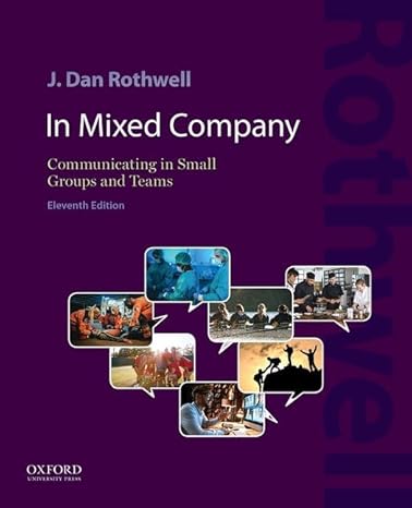 Test Bank for In Mixed Company Communicating in Small Groups and Teams 11th Edition by J. Dan Rothwell