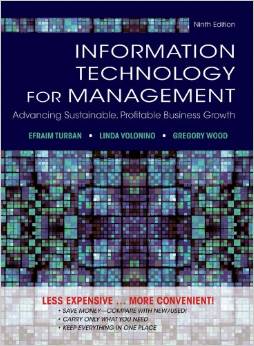 Test Bank for Information Technology for Management Advancing Sustainable 9th Edition by Efraim Turban