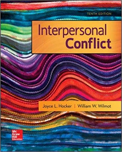 Test Bank for Interpersonal Conflict 10th Edition by Joyce L. Hocker