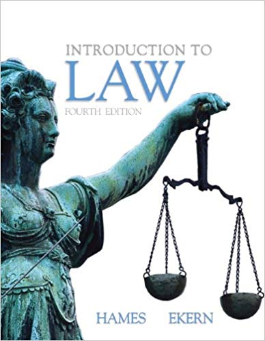 Test Bank for Introduction to Law 4th Edition by Joanne B. Hames