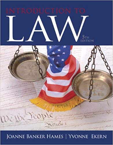 Test Bank for Introduction to Law 5th Edition by Joanne B. Hames