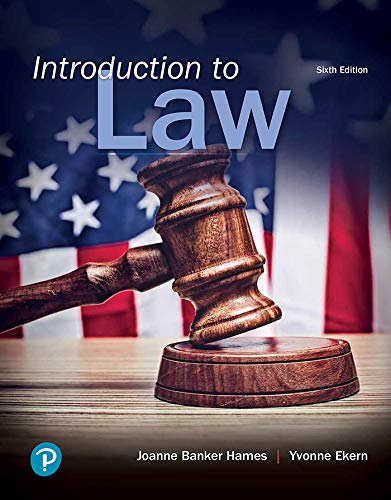 Test Bank for Introduction to Law 6th Edition by Joanne B. Hames