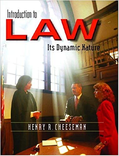 Test Bank for Introduction to Law Its Dynamic Nature 1st Edition by Henry R. Cheeseman