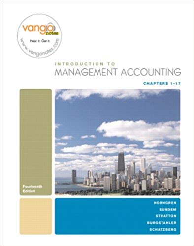 Test Bank for Introduction to Management Accounting Chapters 1 to 17 14th Edition by Charles T. Horngren