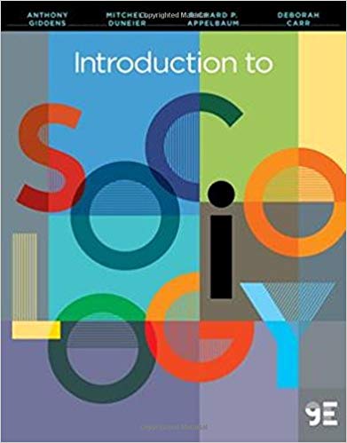 Test Bank for Introduction to Sociology 9th Edition by Anthony Giddens