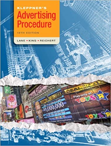 Test Bank for Kleppner s Advertising Procedure 18th Edition by Ron Lane