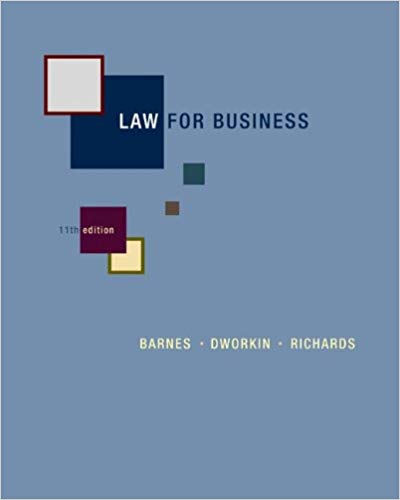 Test Bank for Law for Business 11th Edition by A. James Barnes