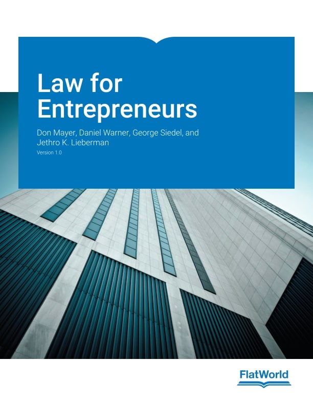 Test Bank for Law for Entrepreneurs 1.0 by Don Mayer