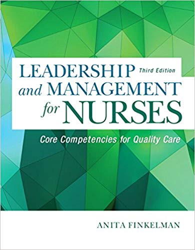 Test Bank for Leadership and Management for Nurses 3rd Edition by Anita Finkelman