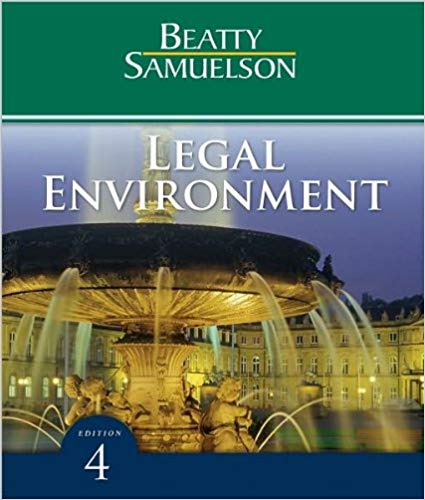 Test Bank for Legal Environment 4th edition by J. F. Beatty