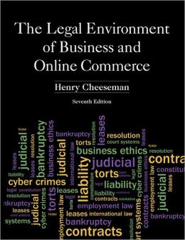 Test Bank for Legal Environment of Business and Online Commerce 7th Edition by Henry R. Cheeseman