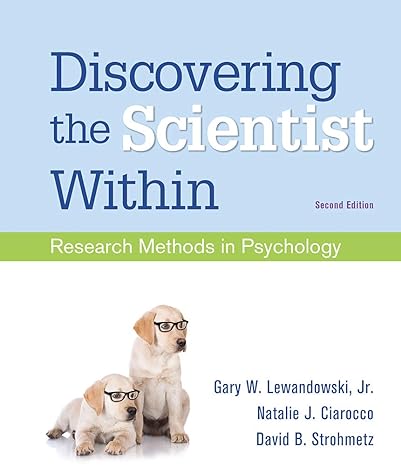 Test Bank for Lewandowski 2e Discovering the Scientist Within 2e