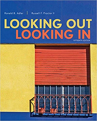 Test Bank for Looking Out Looking In 15th Edition by Ronald B. Adler