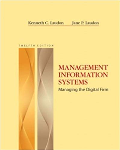Test Bank for Management Information Systems 12th Edition by Kenneth C. Laudon