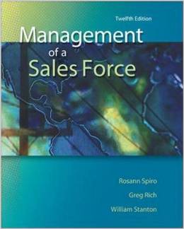 Test Bank for Management of a Sales Force 12th Edition by Rosan L. Spiro