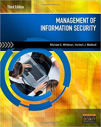 Test Bank for Management of Information Security 3rd Edition by Michael E. Whitman