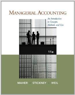 Test Bank for Managerial Accounting An Introduction to Concepts Methods and Uses 11th Edition by Michael W. Maher