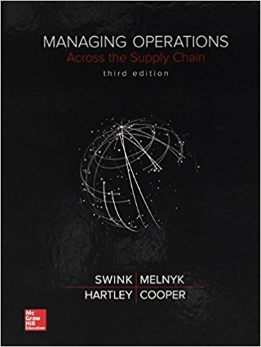 Test Bank for Managing Operations Across the Supply Chain 3rd Edition by Morgan Swink
