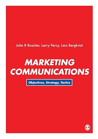 Test Bank for Marketing Communications Objectives Strategy Tactics by John R Rossiter