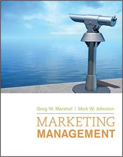 Test Bank for Marketing Management 1st Edition by Greg Marshall