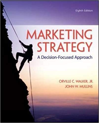 Test Bank for Marketing Strategy A Decision Focused Approach 8th Edition by Orville C Walker