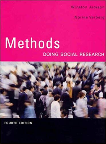 Test Bank for Methods Doing Social Research 4th Edition by Winston Jackson