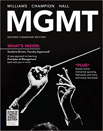 Test Bank for MGMT 2nd Canadian Edition by Chuck Williams