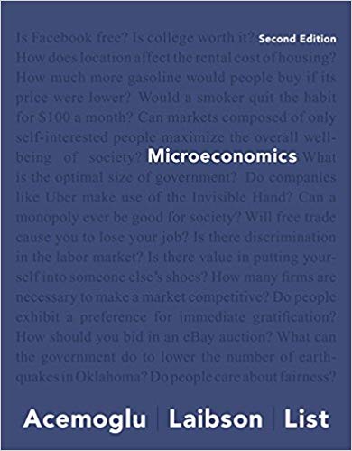 Test Bank for Microeconomics 2nd Edition by Daron Acemoglu