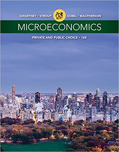 Test Bank for Microeconomics Private and Public Choice 16th Edition by James D. Gwartney
