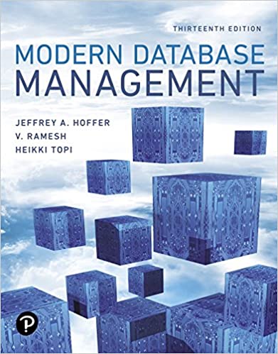 Test Bank for Modern Database Management 13th Edition by Jeffrey A. Hoffer