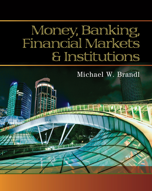 Test Bank for Money Banking Financial Markets and Institutions 1st Edition by Michael Brandl