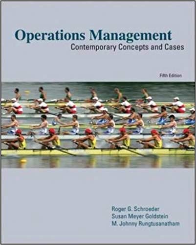 Test Bank for Operations Management Contemporary Concepts and Cases 5th Edition by Roger Schroeder