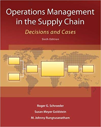 Test Bank for Operations Management in the Supply Chain Decisions and Cases 6th Edition by Roger G Schroeder