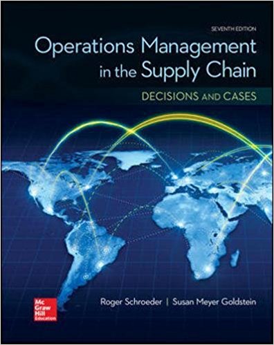Test Bank for Operations Management in the Supply Chain Decisions and Cases 7th Edition by Roger Schroeder