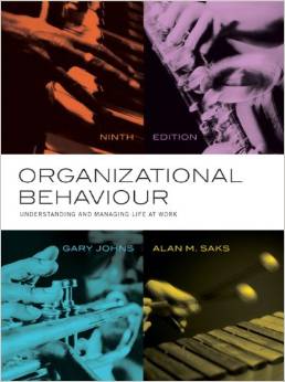 Test Bank for Organizational Behaviour Understanding and Managing Life at Work 9th Edition by Gary Johns