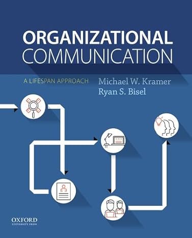 Test Bank for Organizational Communication 1st Edition by Michael W. Kramer