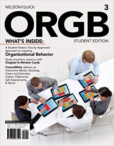 Test Bank for ORGB 3 3rd Edition by Debra L. Nelson
