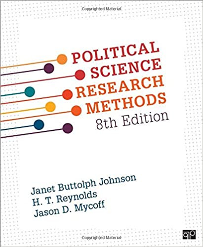 Test Bank for Political Science Research Methods 8th Edition by Janet Buttolph Johnson