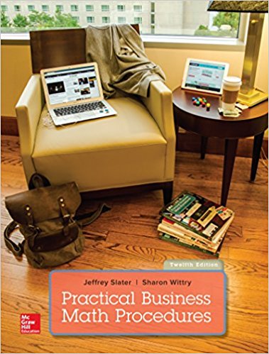 Test Bank for Practical Business Math Procedures 12th Edition by Jeffrey Slater