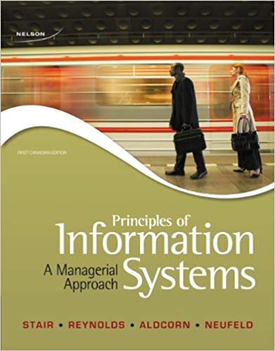 Test Bank for Principles of Information Systems 1st Canadian Edition by Ralph Stair