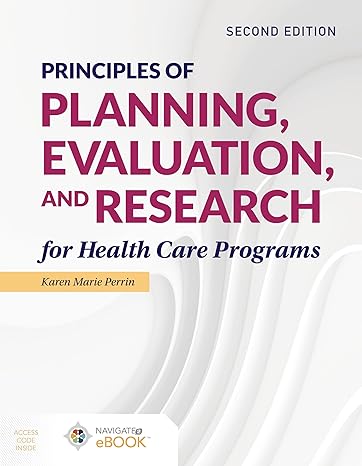 Test Bank for Principles of Planning Evaluation and Research for Health Care Programs 2nd Edition by Karen Kay M. Perrin