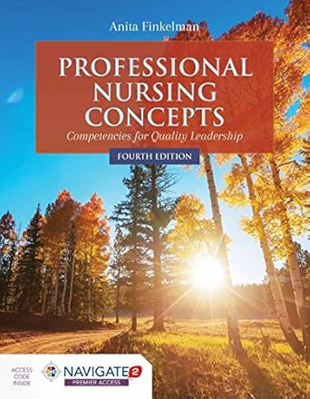 Test Bank for Professional Nursing Concepts Competencies for Quality Leadership 4th Edition by Anita Finkelman