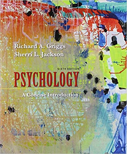 Test Bank for Psychology A Concise Introduction 6th edition by Richard A. Griggs