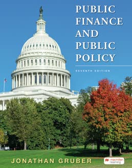 Test Bank for Public Finance and Public Policy 7th Edition by Jonathan Gruber